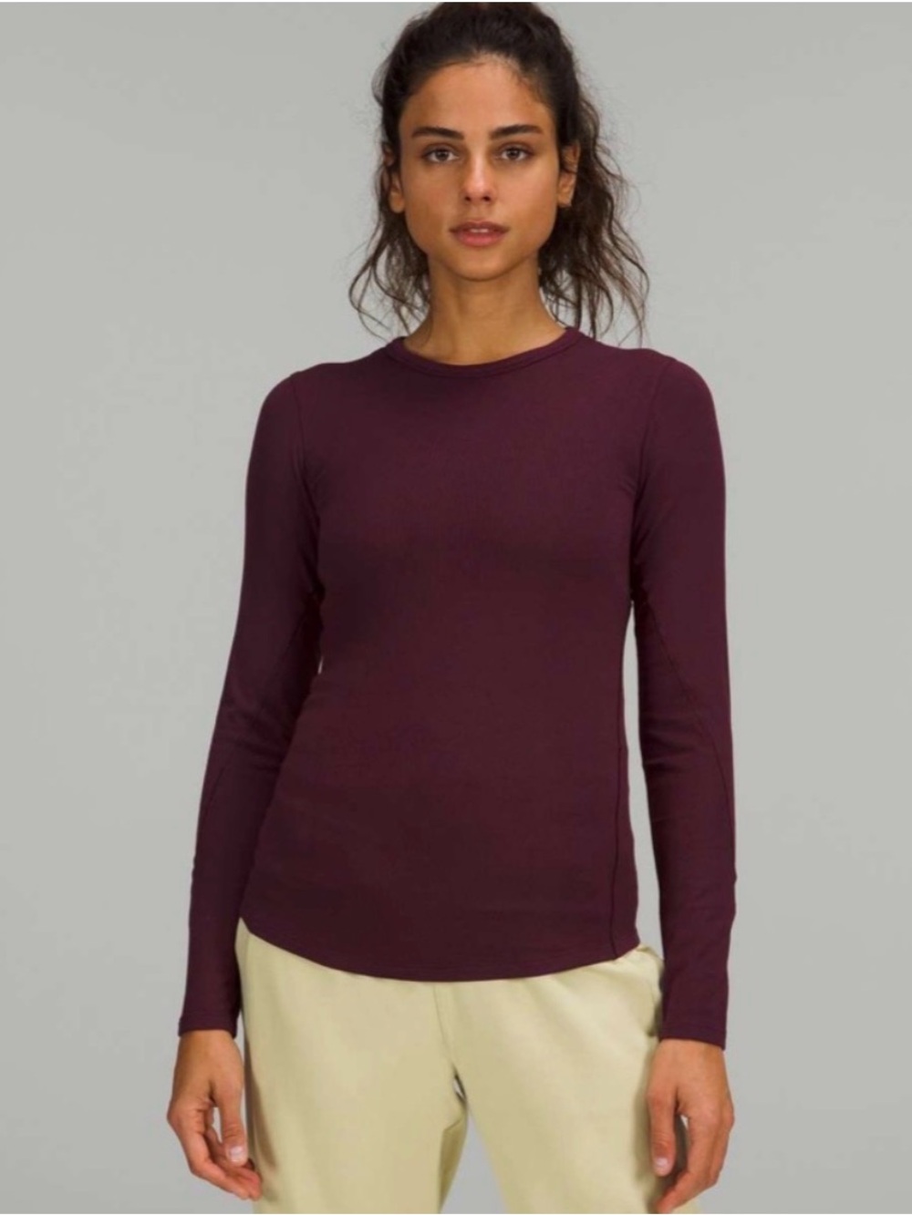 Lululemon Hold Tight Long-Sleeve Shirt Garnet Size 6
